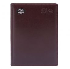 Ежедневник LETTS GLOBAL DE-LUXE A5 недатированный 160 л в линейку бургунди
