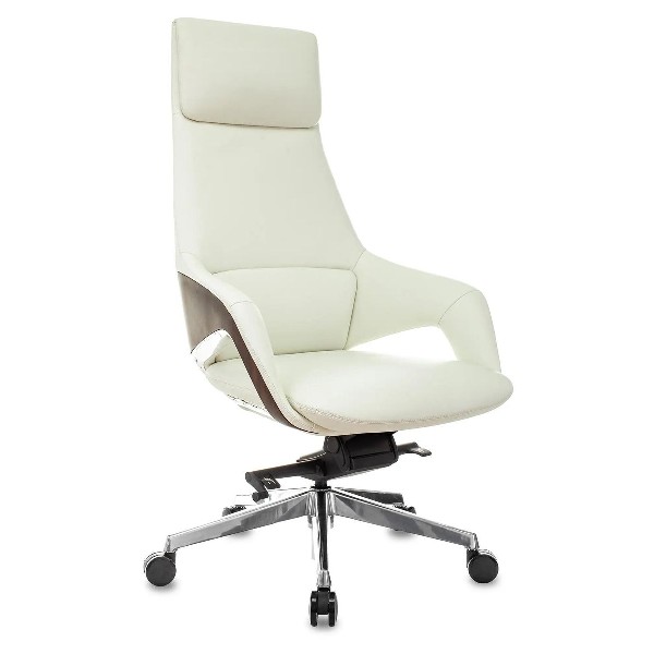 Кресло руководителя Бюрократ _DAO-2 [_dao-2/beige] на колесиках, кожа, белый