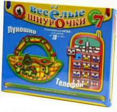 Развивающая игрушка Русский стиль 03221 Веселые шнурочки №7 Лукошко и телефон