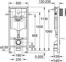 Система инсталляции Grohe Rapid SL 38722001 белый/синий